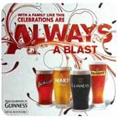 80 PT 3.5” High Density Pulp Board Coasters Square