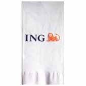 White 3-ply Dinner Napkins Coin Edge Embossed