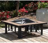 34" Tuscan Tile Mission Style Square Fire Pit