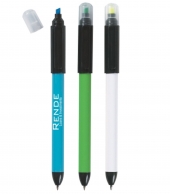 Twin-Write Pen With Highlighter