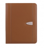 Eclipse Bonded Leather Zippered Portfolio With Calculator