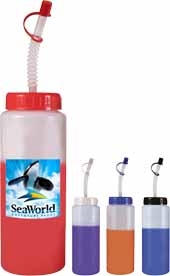 32 oz. Mood Sports Bottle With Flexible Straw, Full Color Digital