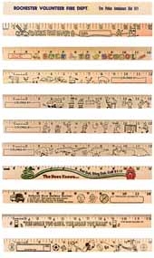 Fire Safety "U" Color Rulers - Natural Wood Finish