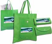 Non-Woven Fold 'N Go Tote Bag, Full Color Digital
