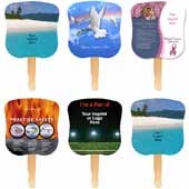 Hourglass Shape Hand Fan,Full Color Digital