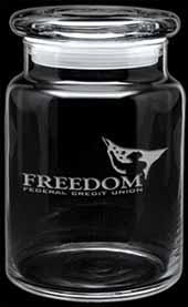 26 oz. Apothecary Jar with Flat Lid - Deep Etched
