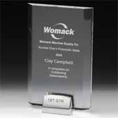 Rectangular Beveled Award w/ Chrome Base
