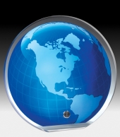 Globe Graphic Award - 6 1/2" Dia