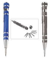 8 Bit Metal Screwdriver Tool Kit with Metal Clip