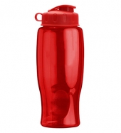 Poly-Pure - 27 oz. Transparent Bottle - Flip Lid