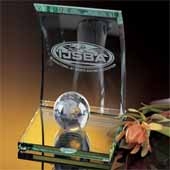 Arched Crystal Globe Award (Large)