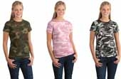 District Threads Junior Ladies Short Sleeve Camo Perfect