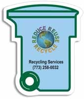 Go Green Recycling Bin Magnet