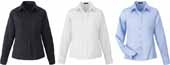 Ladies Wrinkle Free Two-ply 80's Cotton Jacquard Taped Shirt