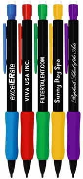 Mechanical Pencils - Black Barrel with Rubber Grip - Refillable