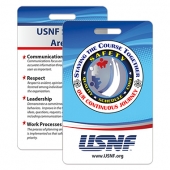 Badge | 2 1/8" x 3 3/8" | Vertical | .030" White Durable Laminate
