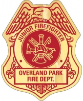 Badge Sticker on Roll | Firefighter | 2 1/2" x 3 1/8" | Foil Pape