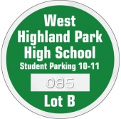 Inside Parking Permits - Circle-Clear Adhesive-Not Numbered