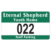 Outside Parking Permit | Rectangle | 2 3/4" x 4 3/4" | White Viny