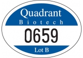 Outside Parking Permit | Oval | 2" x 2 3/4" | White Vinyl