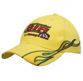 Brushed Heavy Cotton with Flame Embroidery on Peak & Side