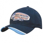 Brushed Heavy Cotton with Piped Peak Indents