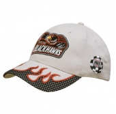 Brushed Heavy Cotton with Mesh Peak Trim & Flame Embroidery