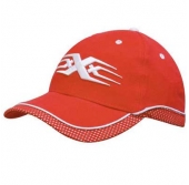 Brushed Heavy Cotton with Peak & Crown Mesh Trim and Piping