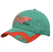 Brushed Heavy Cotton with Peak Indent & Embroidered Trim