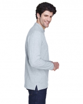 UltraClub Adult Long-Sleeve Classic Piqué Polo