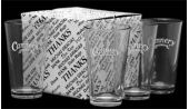 16 oz. Thank You Set of 4 Mixing Glasses- Etch