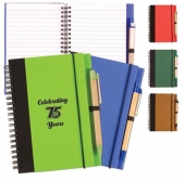 Contrast Paperboard Spiral Notebook & Pen 5.5" X 7.125" ( 50-Pack