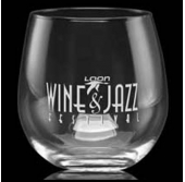 16.75 oz. Stemless Red Wine Glass - Deep Etched