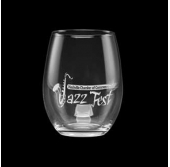 21 oz. Stemless White Wine - Deep Etched