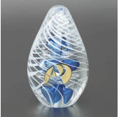 Glacier Swirl Art Glass