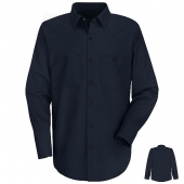 Navy L/S Work Shirt Cotton