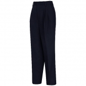 Ladies Navy Pleated Pants