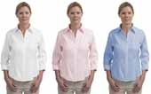 Red House Ladies 3/4-Sleeve Non-Iron Pinpoint Oxford