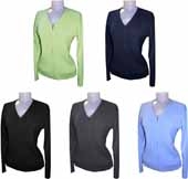 Ladies' Full-Zip Fine Gauge Cardigan