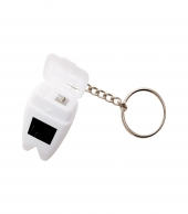 "HAPPY TEETH" Tooth Shaped Dental Floss Dispenser with Keyring