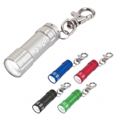 Mini Aluminum LED Flashlight With Key Clip