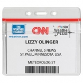 4" X 3-3/4" Vinyl Badge Pouch