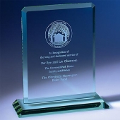 Clipped Jade Crystal Award
