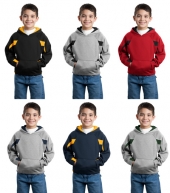 NEW Sport-Tek®Youth Color-Spliced Pullover Hooded Sweatshirt