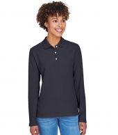 Devon & Jones Ladies' Pima Piqué Long-Sleeve Polo