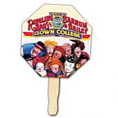 Stop Sign Shape Hand Fan, Full Color Digital