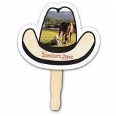 Cowboy Hat Shape Hand Fan, Full Color Digital