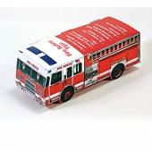 Foldable Die-Cut Fire Truck, Full Color Digital