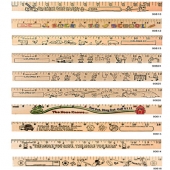 Farm Animals "U" Color Rulers - Natural Wood Finish