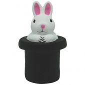 Magic White Rabbit in Top Hat Stress Reliever